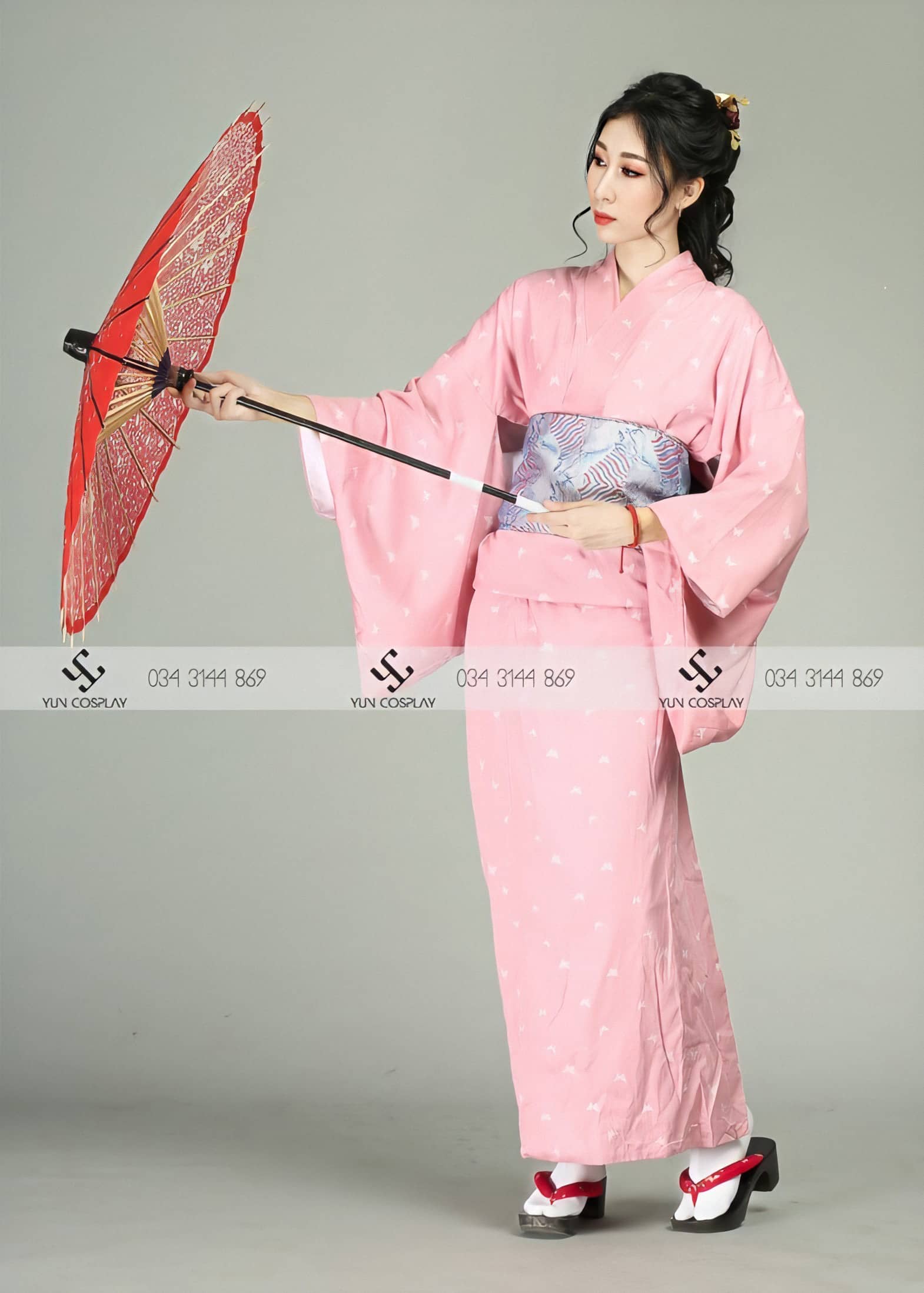 pinku-chouchou-kimono